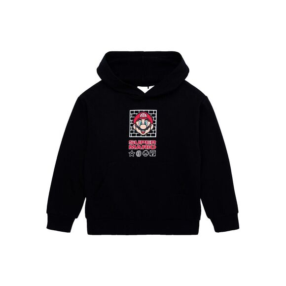 New with Tags Super Mario black Pullover Hoodie, Boys Size (10-12), Nintendo - Picture 2 of 2
